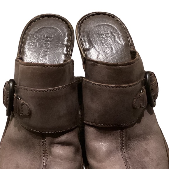 Born Leather Slip On Mule Clogs Heeled 8 - Picture 5 of 12